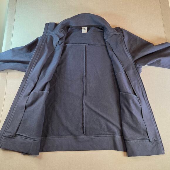 RVCA Full Zip Jacket XL Navy Cotton Blend Logo Streetwear - Picture 3 of 12